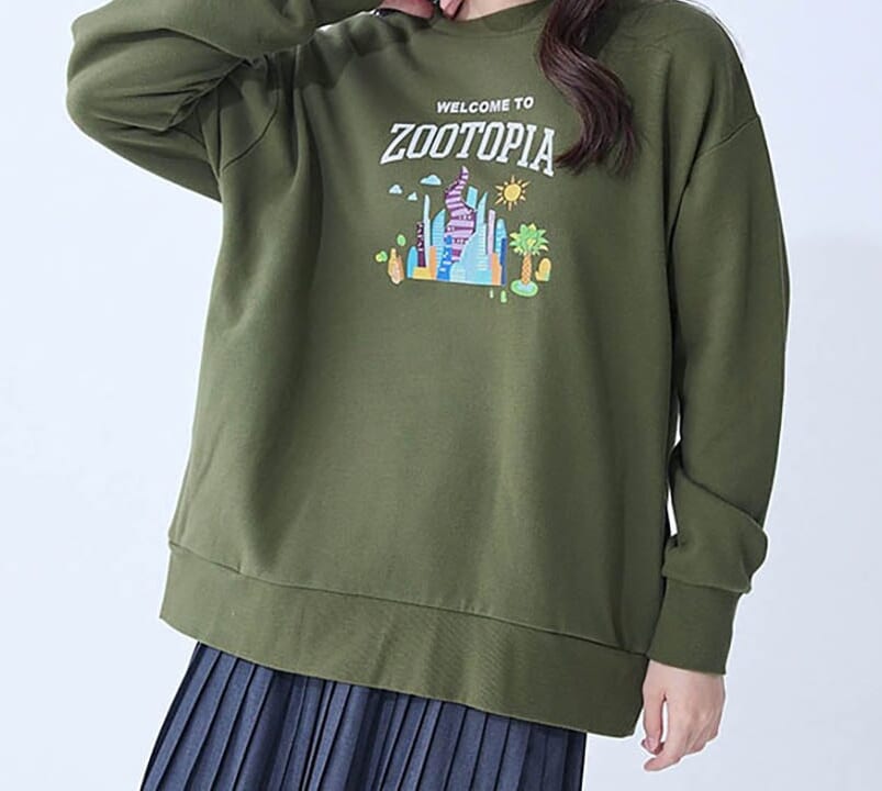 ユニセックス裏毛プルオーバー　ズートピア