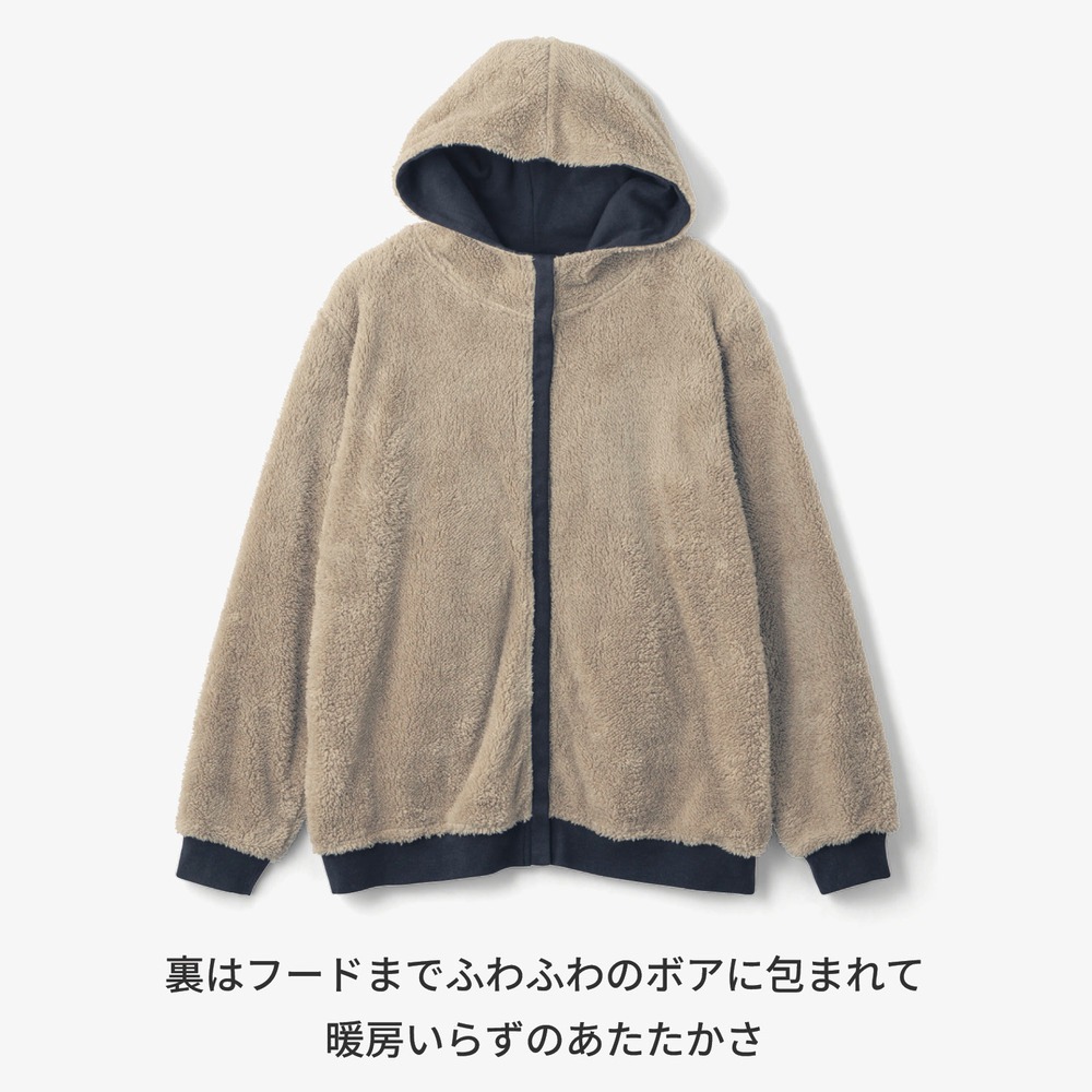 裏ボアパーカー　裏地