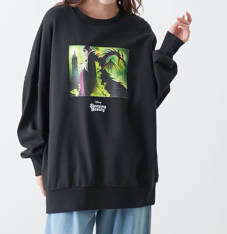 オーバーサイズ裏毛チュニック　マレフィセント