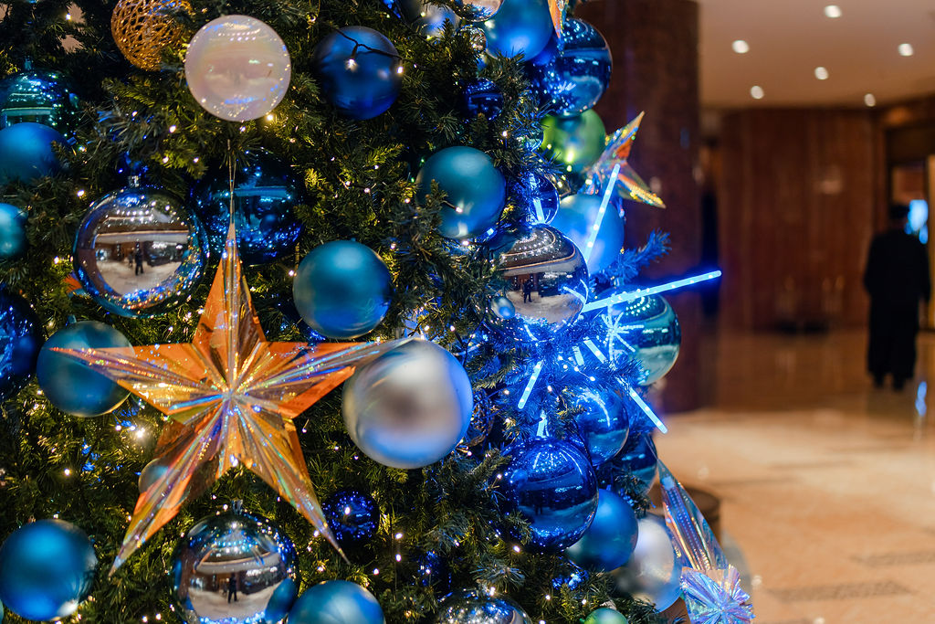 青く煌めく「希望のツリー」