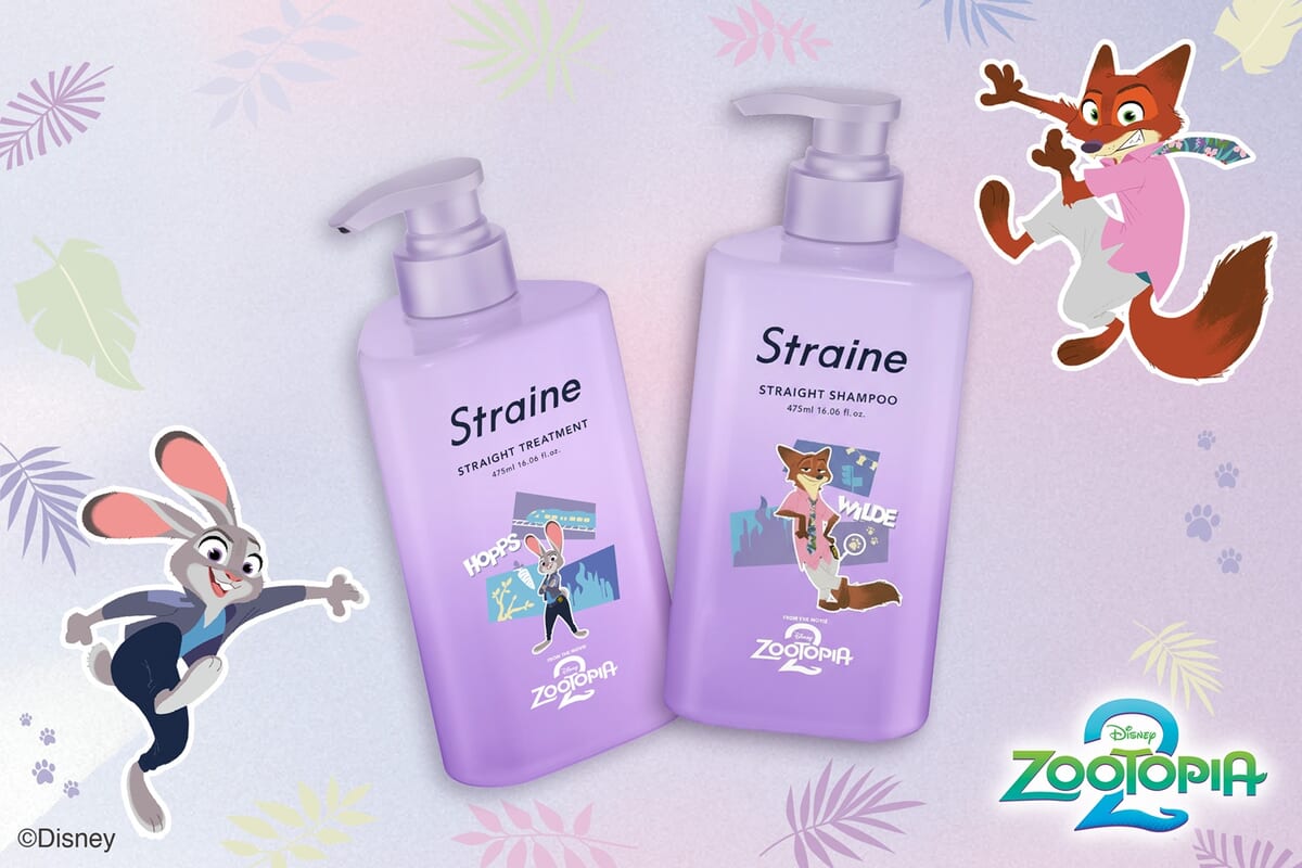 Straine（ストレイン）ディズニー・アニメーション映画『ズートピア２』ストレートシャンプー＆トリートメント