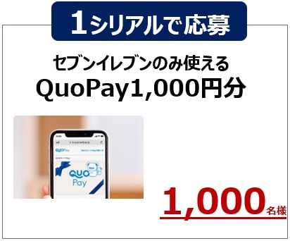セブン‐イレブンのみ使えるQUOカードPay（1,000円分）