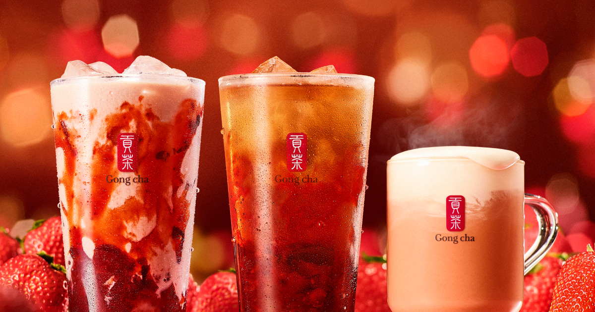 ゴンチャ「あまおう ホリデー」ラインナップ