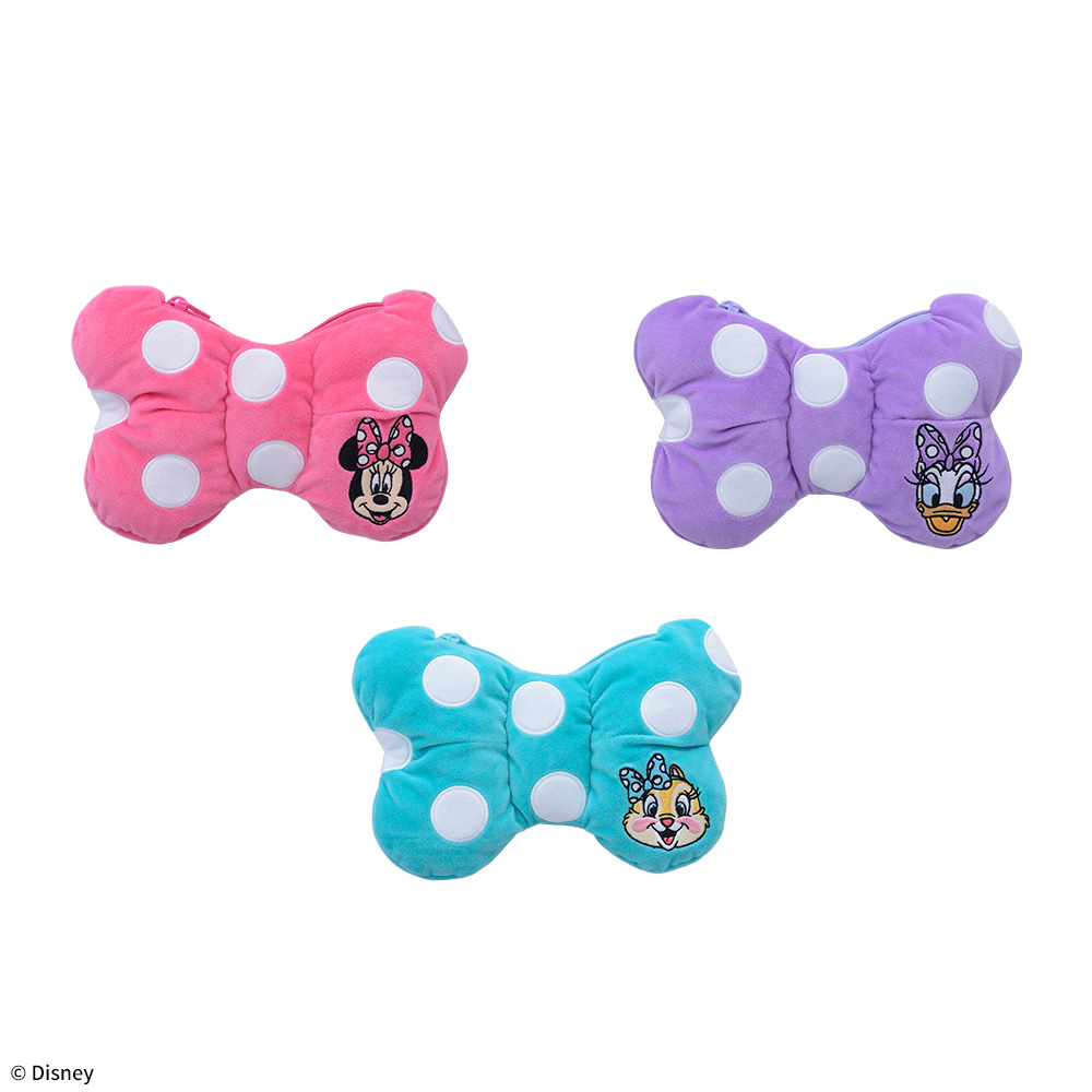 ミニーマウス＆デイジーダック＆クラリス　プラチナムザッカリボンポーチ　～GO FOR IT!～