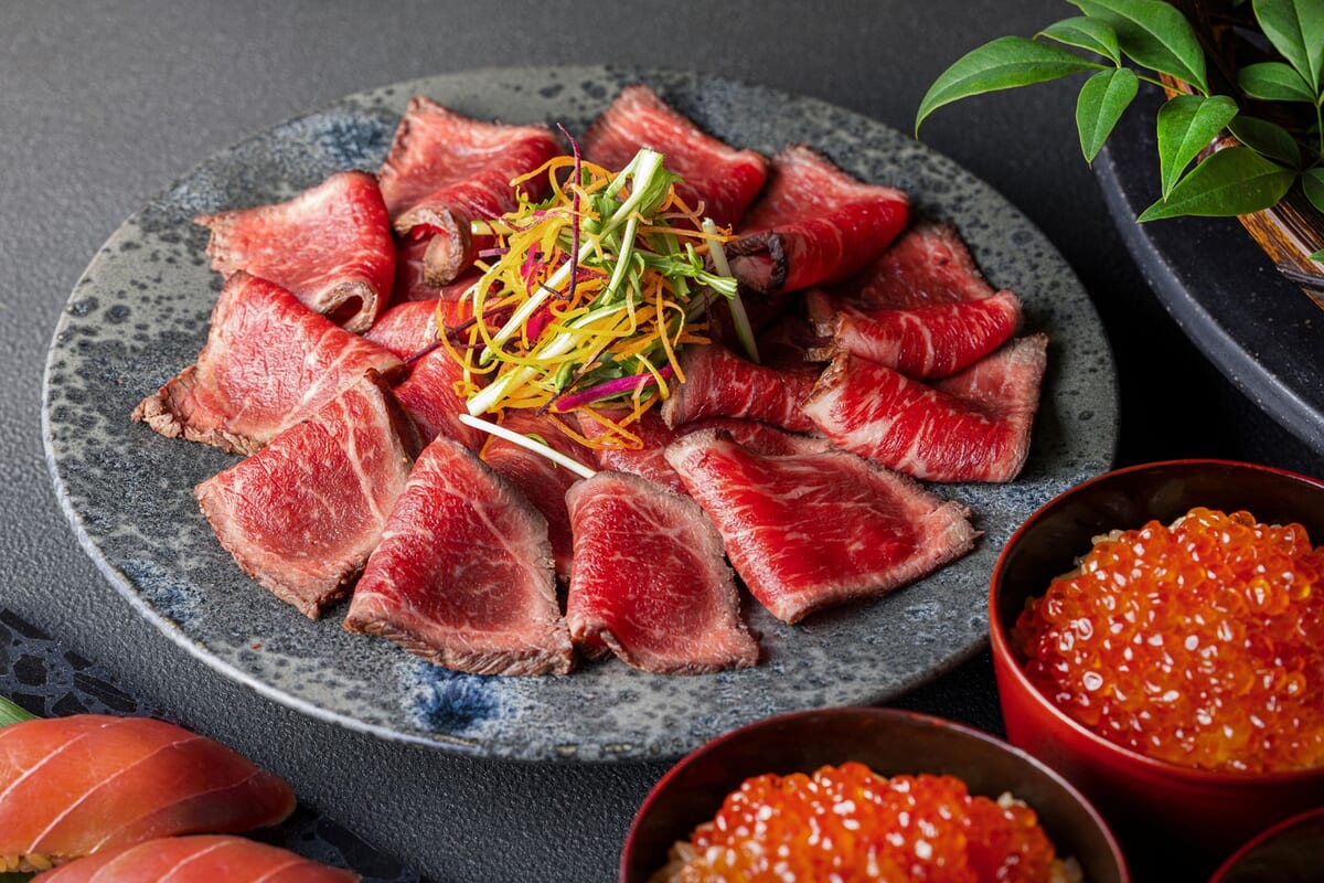 北海道産黒毛和牛eびーふのタタキ