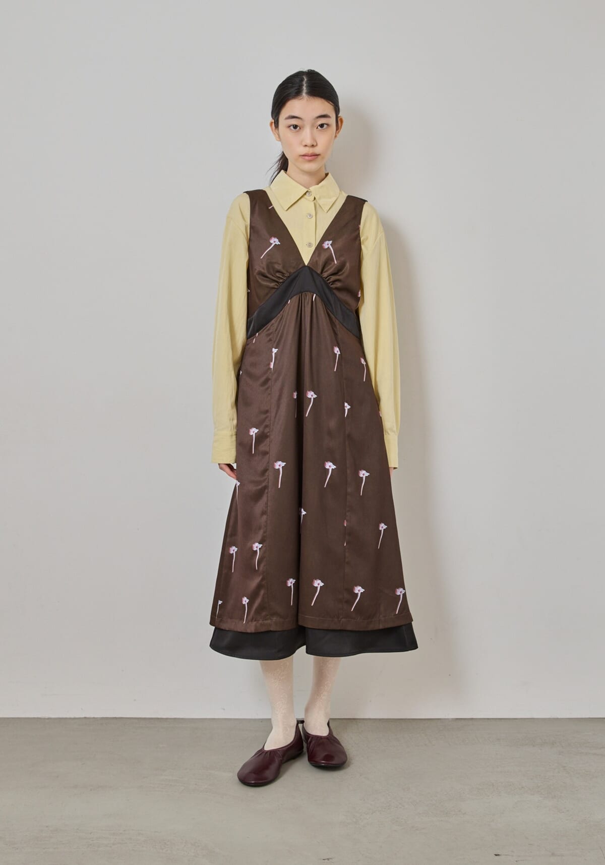 プリント柄サロペットワンピース3