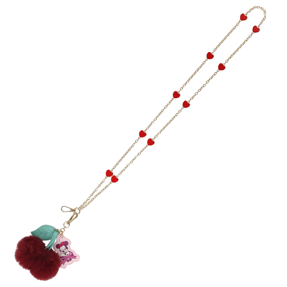 ミニーマウス スマートフォンアクセサリーストラップ付