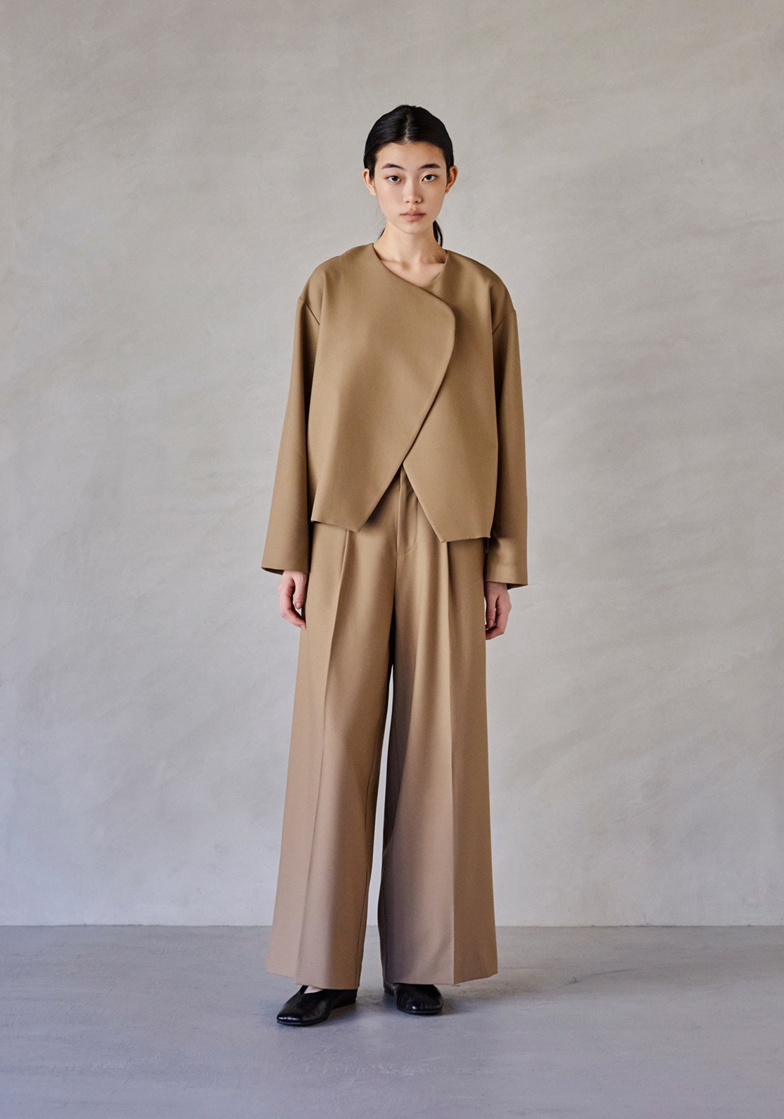 セットアップ ラウンドジャケット+ワイドパンツ2