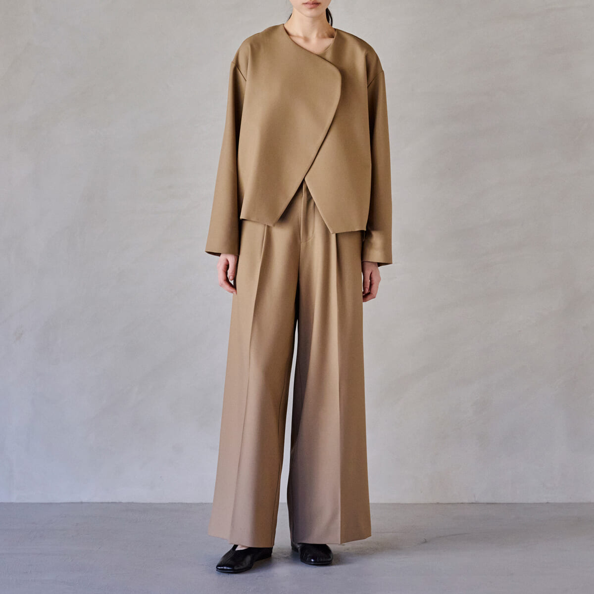 セットアップ ラウンドジャケット+ワイドパンツ5