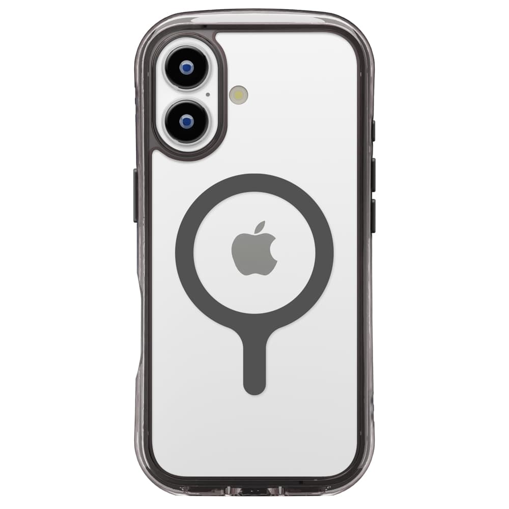 iPhone 17用 MagSafe対応 エアクッションケース [グラファイト]　装着時　正面