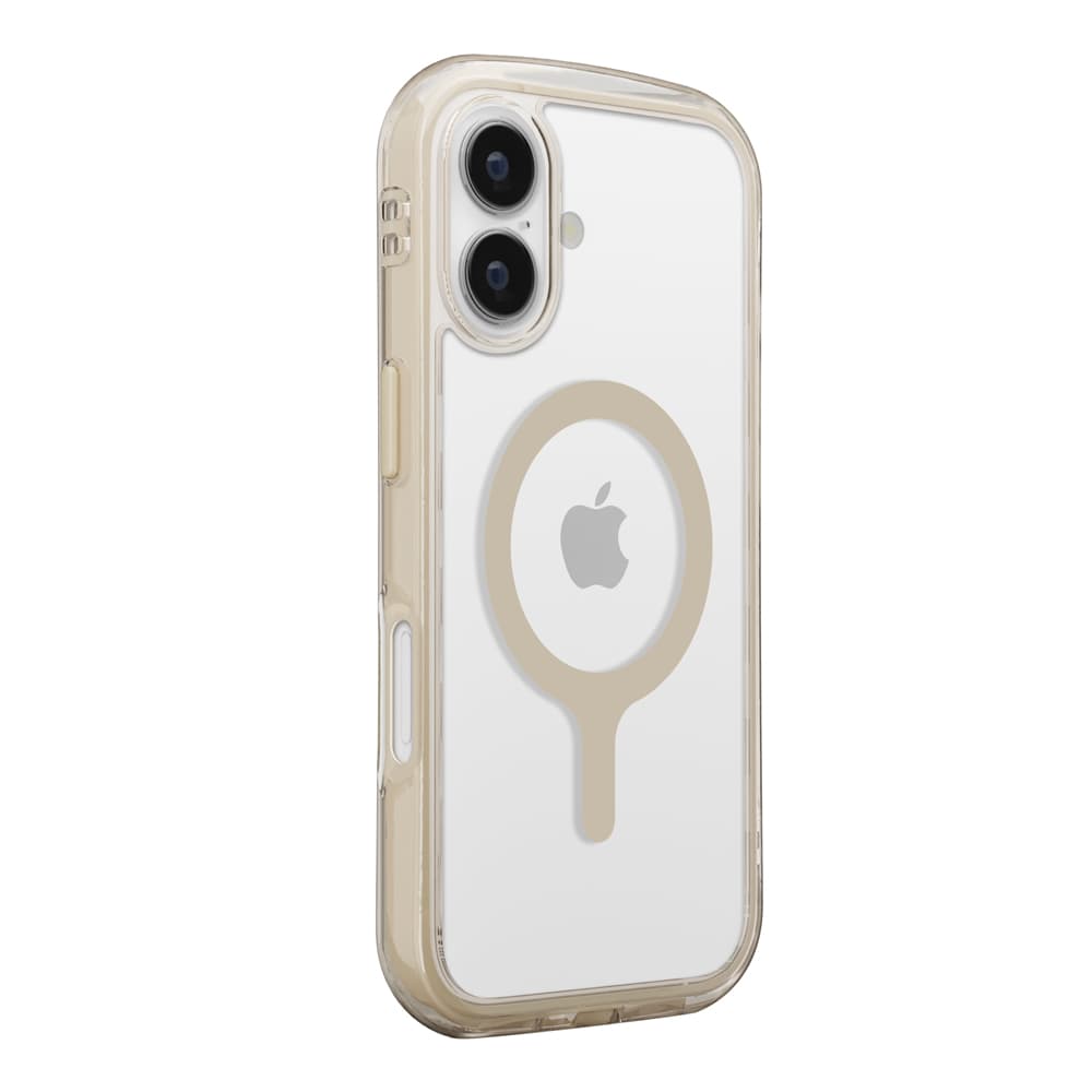 iPhone 17用 MagSafe対応 エアクッションケース [モカ]　装着時　サイド