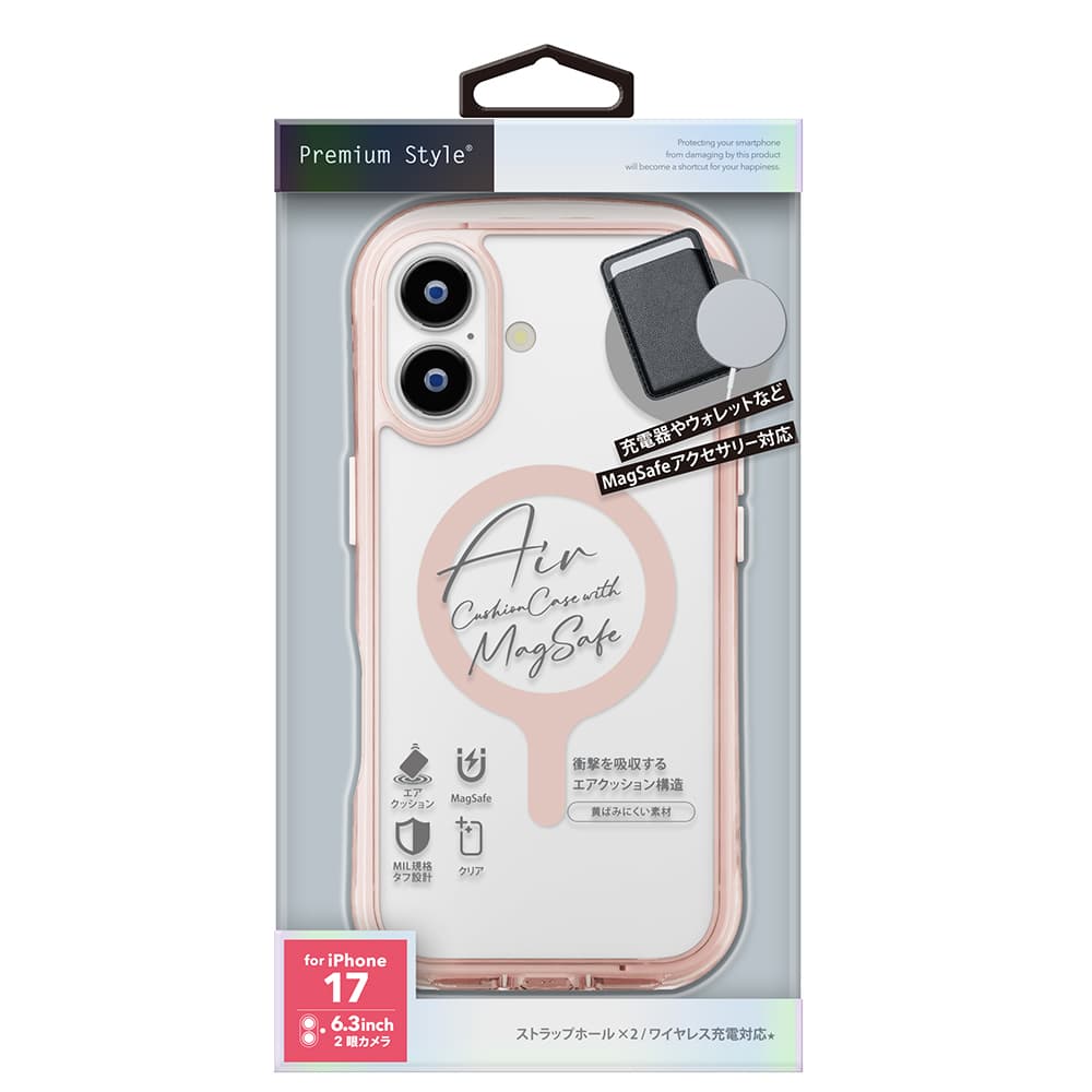 iPhone 17用 MagSafe対応 エアクッションケース [サクラ]　パッケージ