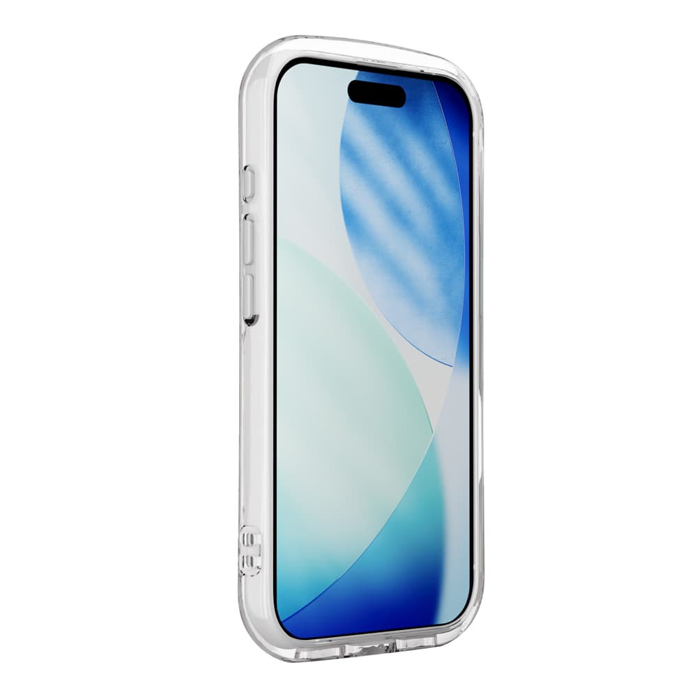 iPhone 17用 MagSafe対応 エアクッションケース [スノー]　装着時　画面側