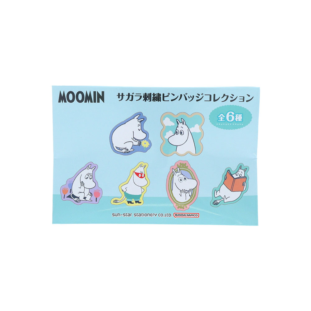 サガラ刺繍ピンバッジ ムーミン(パッケージ)