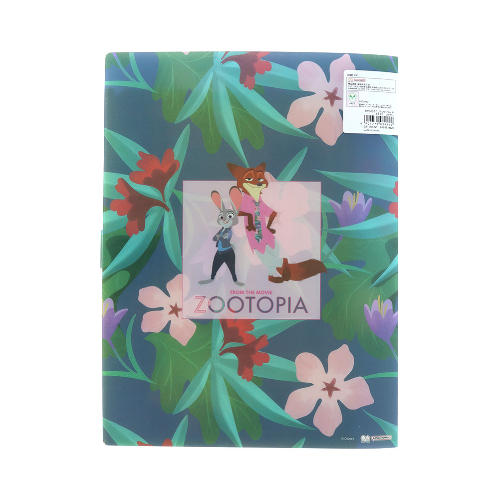 ボタン付きクリアファイル4P　フラワー（ウラ）