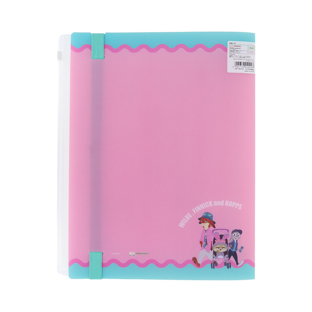 ゴムバンド付きクリアファイル5P+F　2D（ウラ）