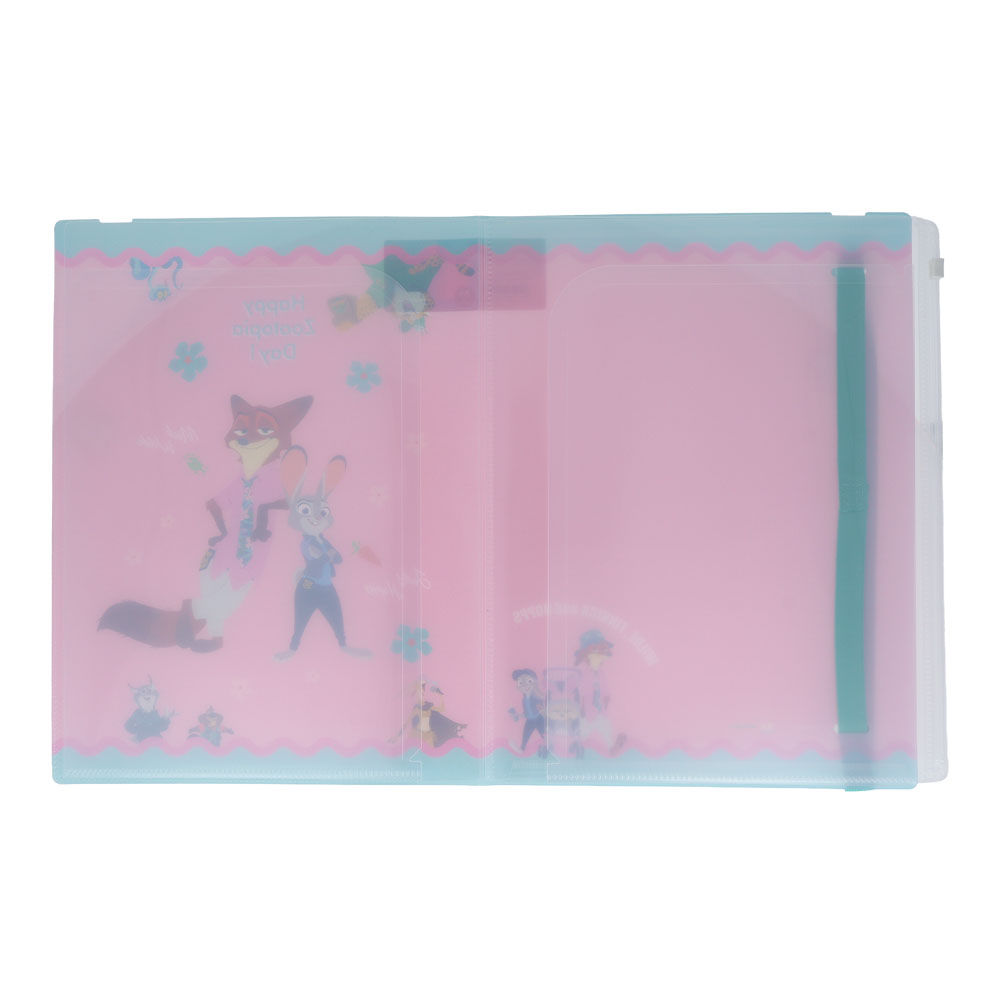 ゴムバンド付きクリアファイル5P+F　2D（内側）