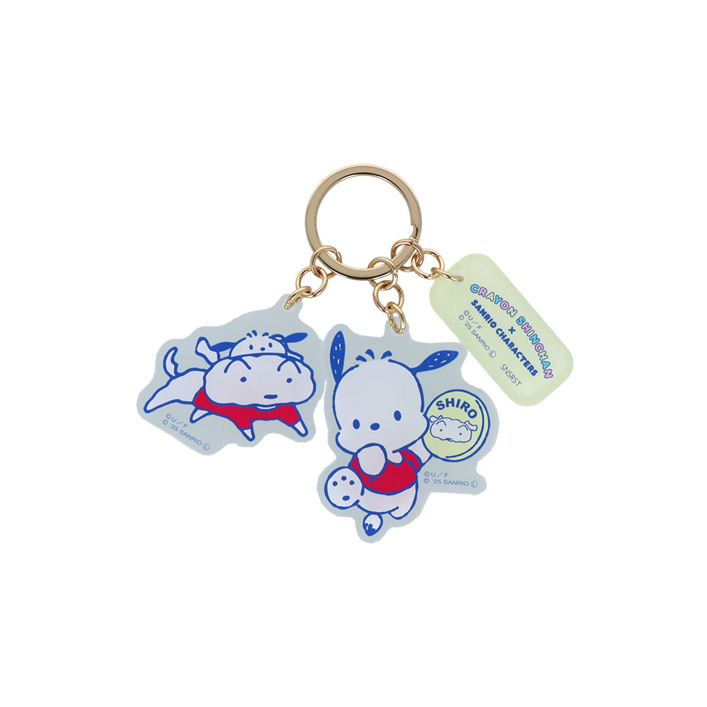3連アクリルキーホルダー シロ×ポチャッコ02