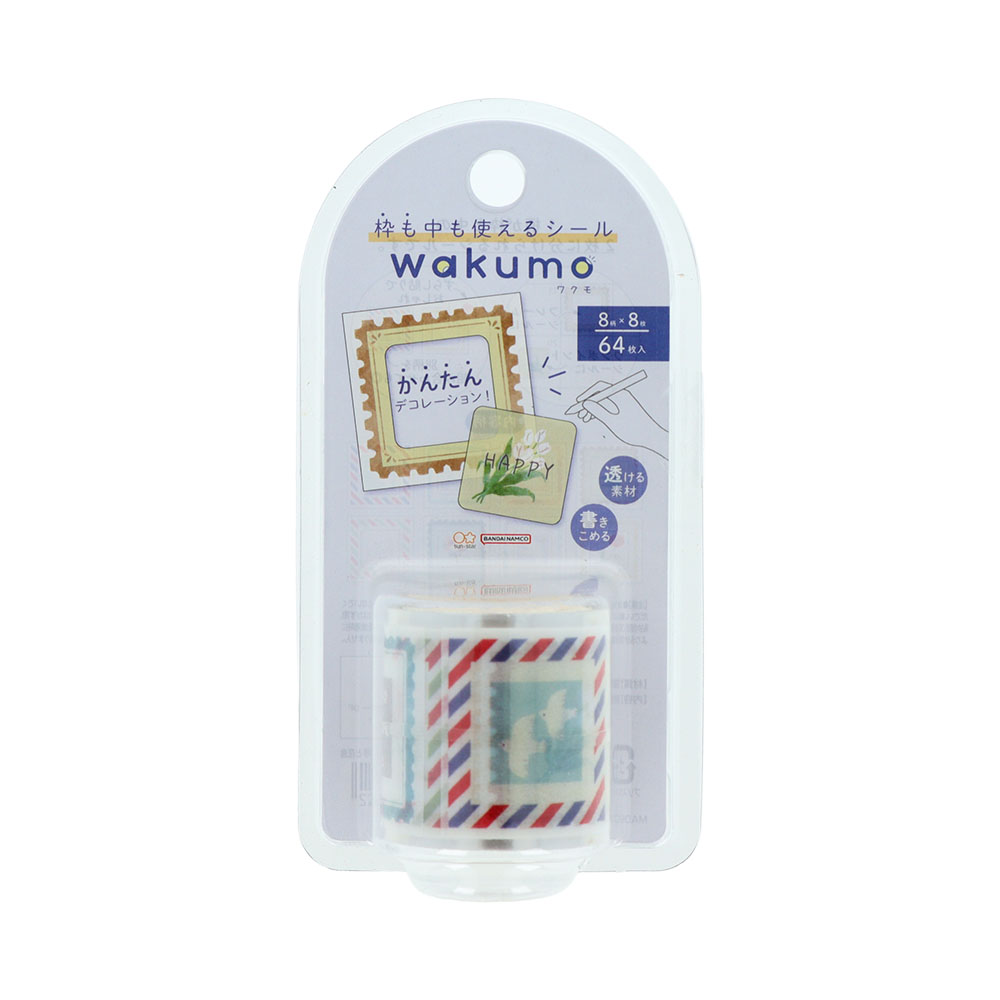 四角　切手と花鳥