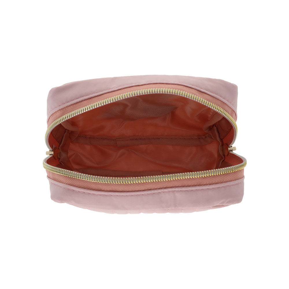 キルティングスクエアポーチ クリーミーうさぎ(開口)