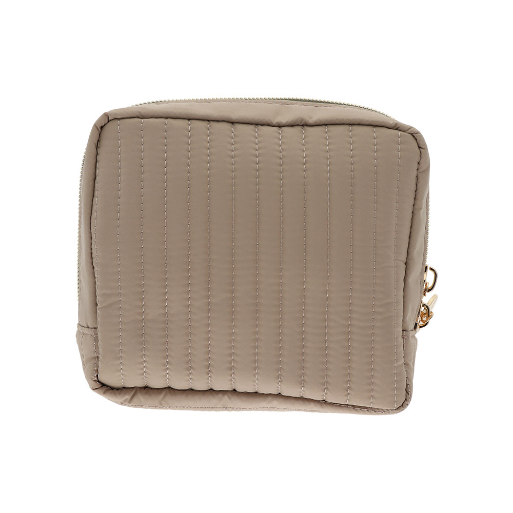 キルティングスクエアポーチ クリーミーねこ(うしろ)