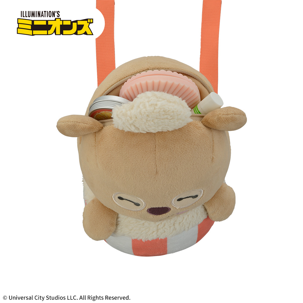 ミニオン　プラチナムザッカぬいぐるみバッグ　ポップコーン　使用イメージ