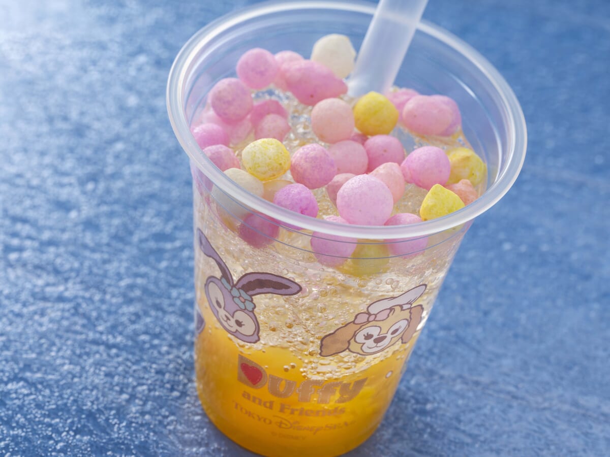 東京ディズニーシー「ダッフィー&フレンズのハートフェルト・レターズ・オブ・フレンドシップ」スパークリングドリンク(オレンジ&ライチー)