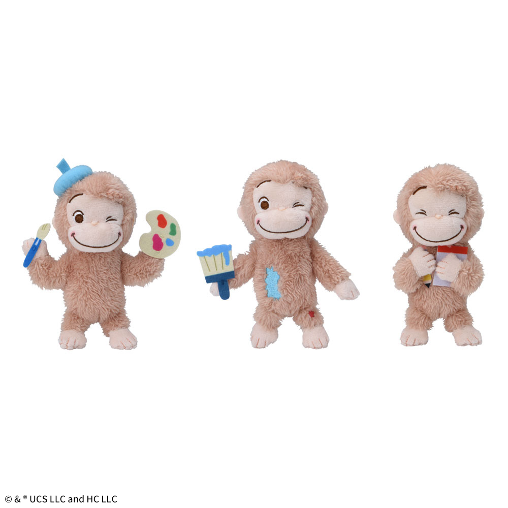 おさるのジョージ　赤いほっぺ　マスコット　おえかき