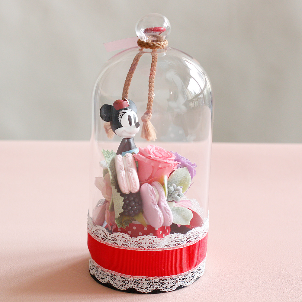 ディズニー/プリザーブドフラワー「ラブリードーム（ミニーマウス）」サイド