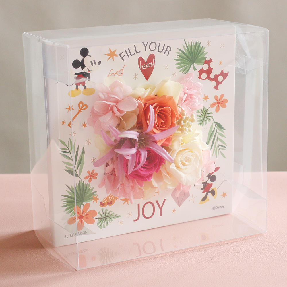 ディズニー/プリザーブドフラワー「フレーム(ミッキー&ミニー)」 パッケージ