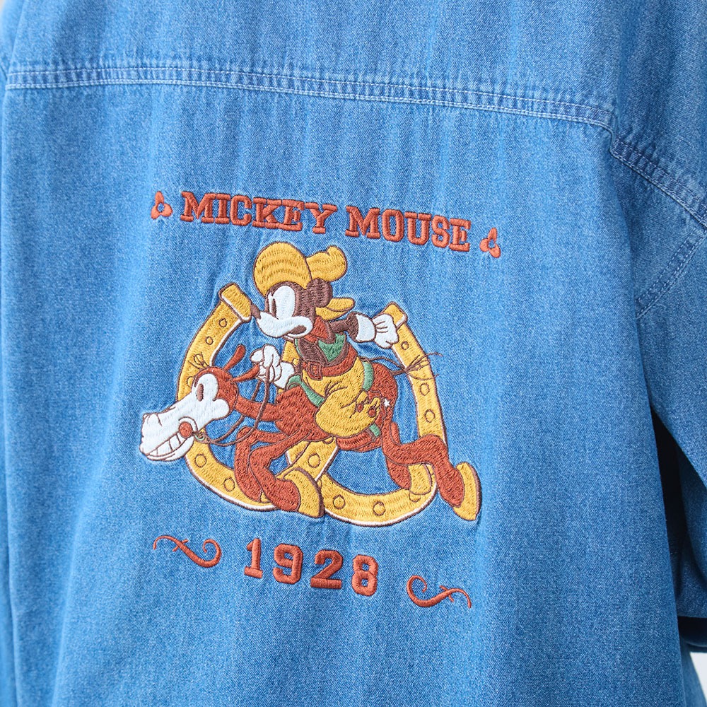 ユニセックスデニムシャツ デザインアップ