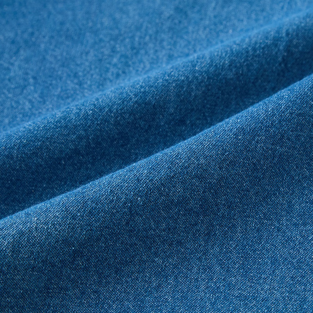 ユニセックスデニムシャツ 素材アップ