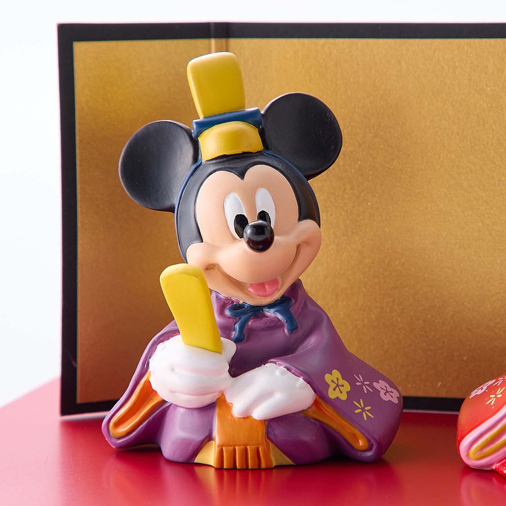 コンパクトに置けるおひなさま　ミッキー