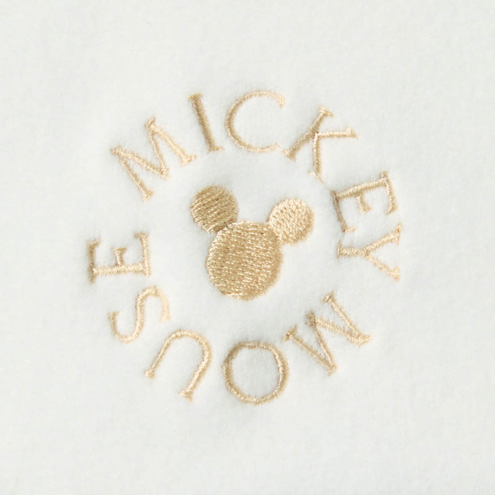 起毛ボーダーチュニック　ミッキーモチーフ　デザインアップ