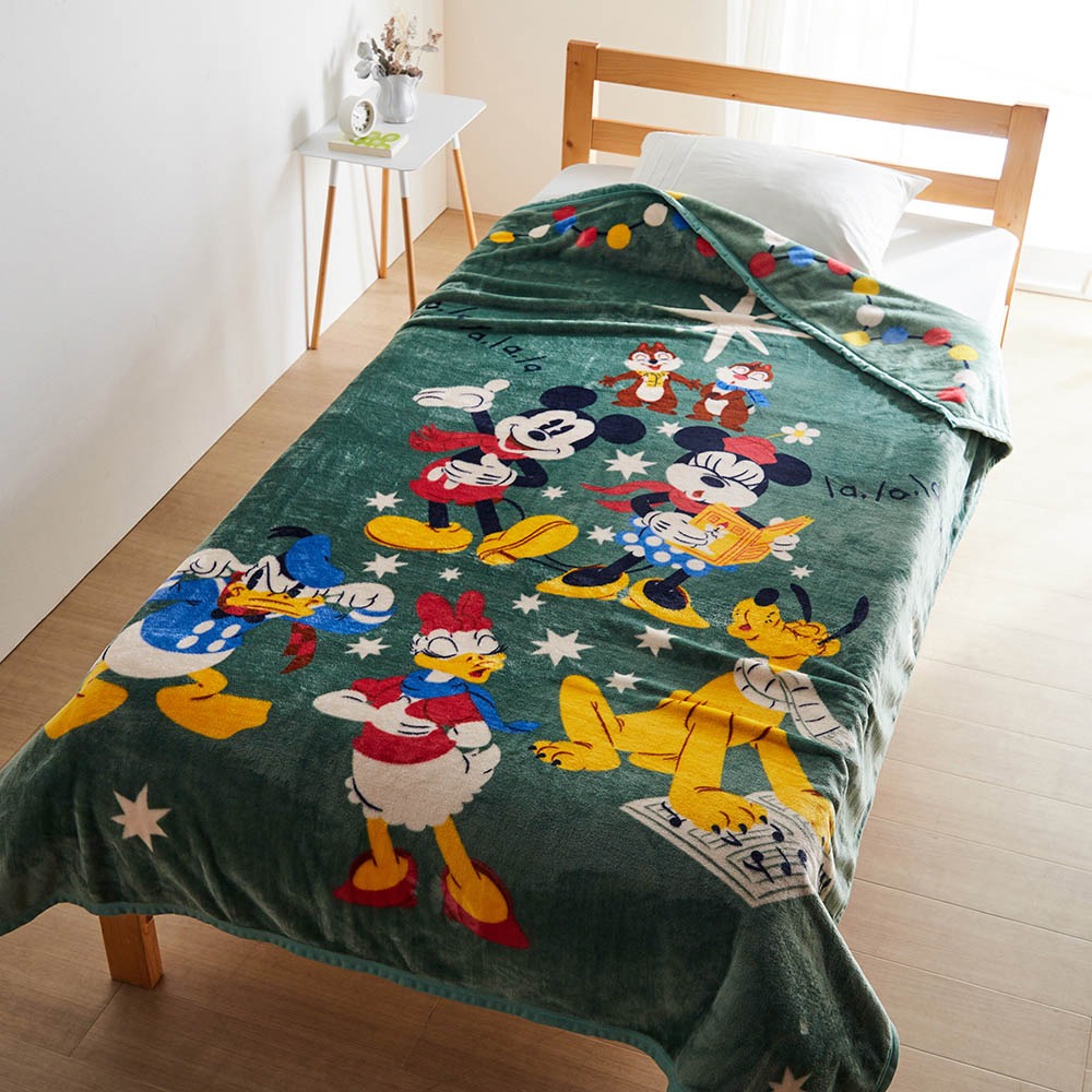 なめらかマイクロファイバー毛布　ミッキー＆フレンズ