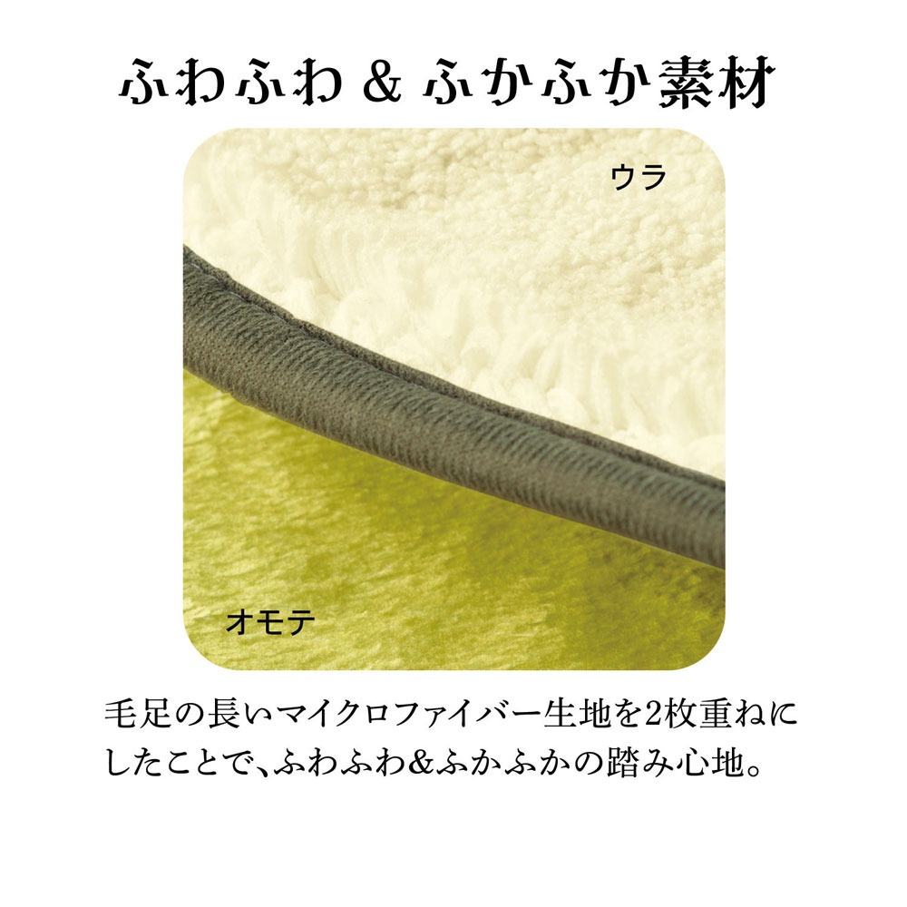 ふんわりマイクロファイバーのマルチマット 素材アップ