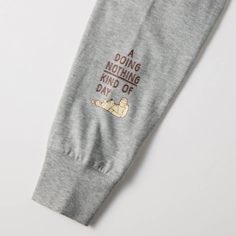 ユニセックス長袖Tシャツ プーさん デザインアップ 袖