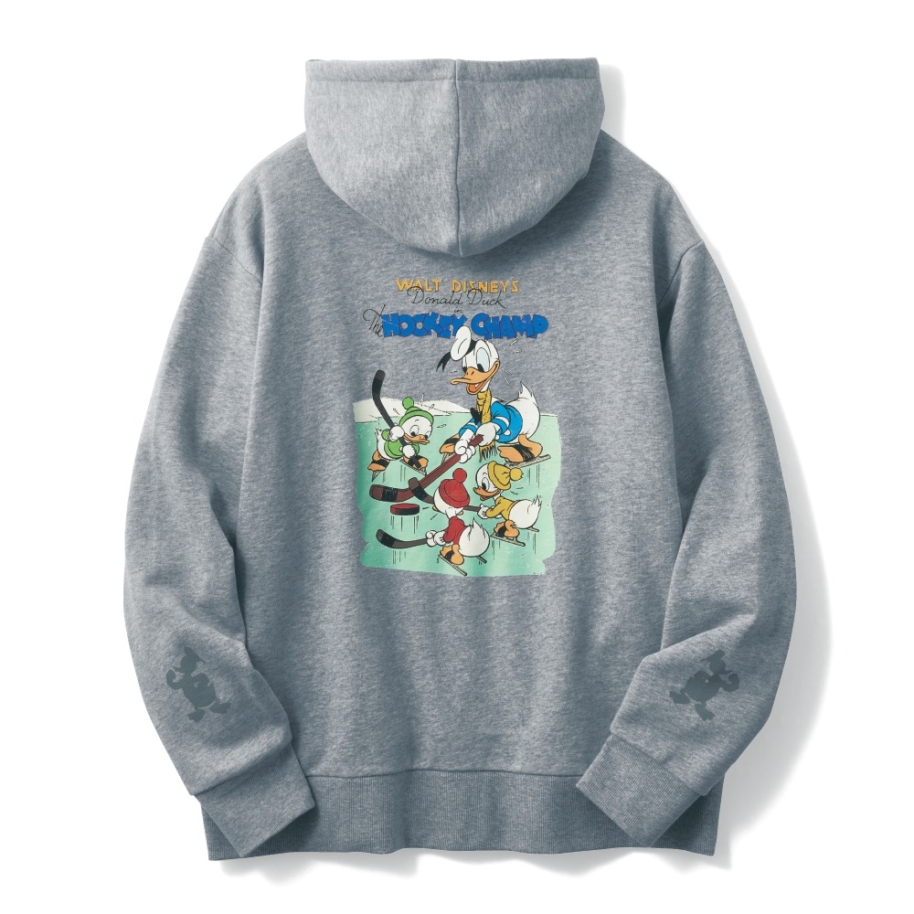 ユニセックス裏毛プルパーカ　ドナルド