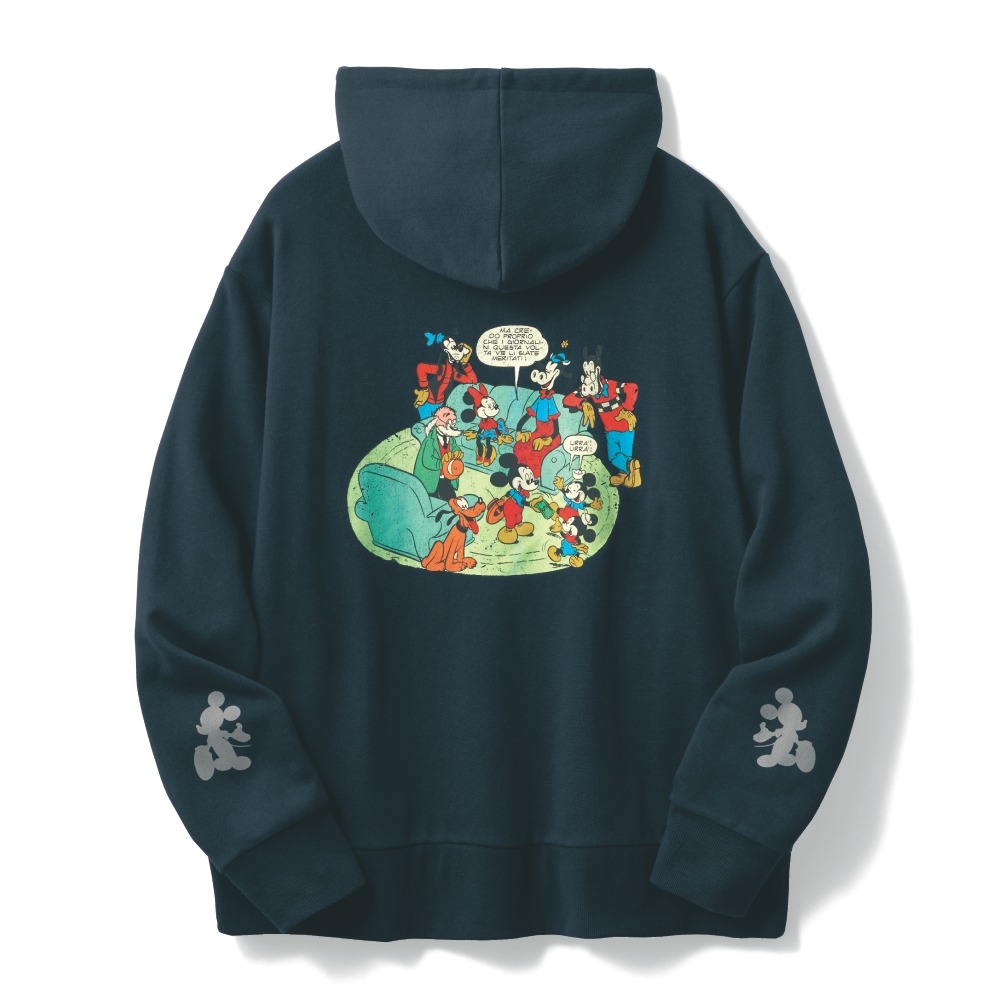 ユニセックス裏毛プルパーカ　ミッキー＆フレンズ