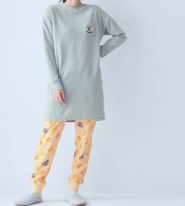 レディース肌側綿フリースチュニックパジャマ ミッキー