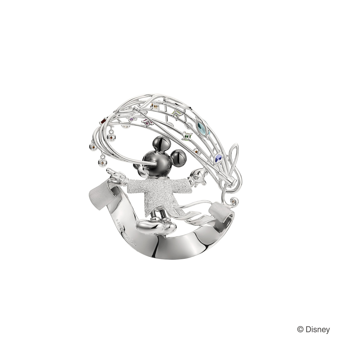 「ミッキー」が指揮者!ブローチ兼ネックレスの2wayジュエリー 裏