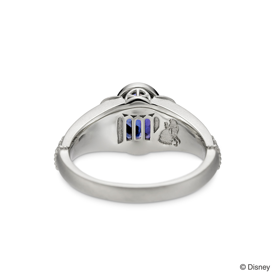 正面からも内側からも楽しめる『美女と野獣』がモチーフのリング　裏