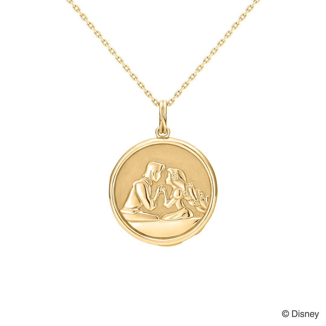 日常使いしやすい『塔の上のラプンツェル』モチーフのコイン型ネックレス　裏