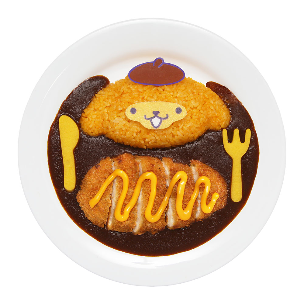 ポムポムプリンのチーズがけ☆イエロー推しカツカレー