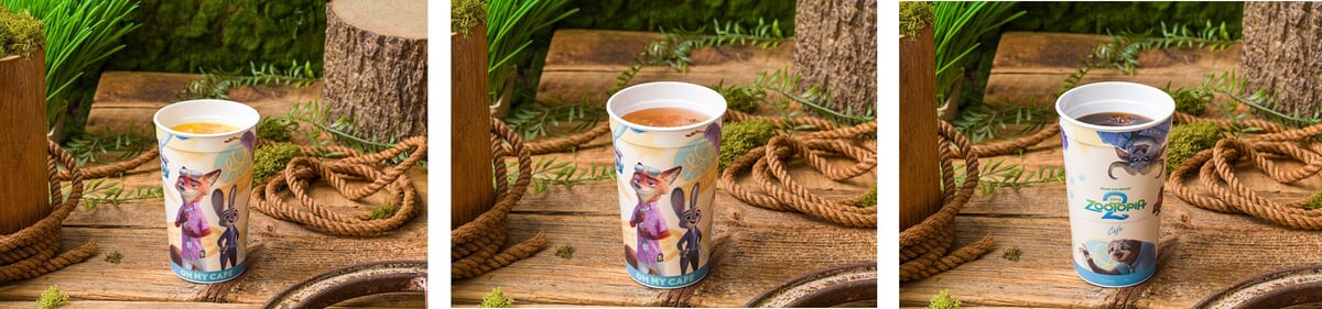 オレンジジュース、アイスティー、アイスコーヒー