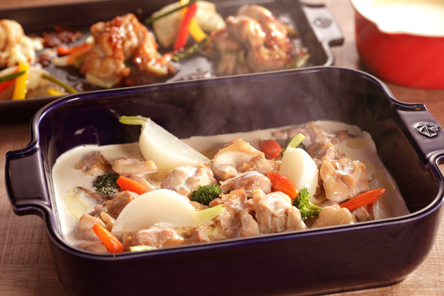 鶏肉とカブラのフリカッセ