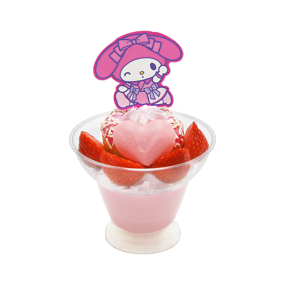 マイメロディのピンクづくし♡ドーナツと苺みるくプリンの癒しパフエ