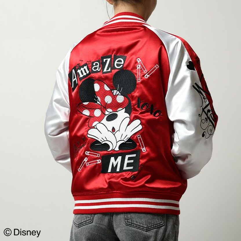 ＜キャラジャン＞ ミニーマウス レッド ガール スカジャン