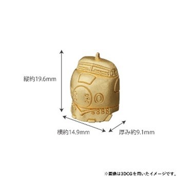 新幹線０系 純金ミニフィギュア　サイズ