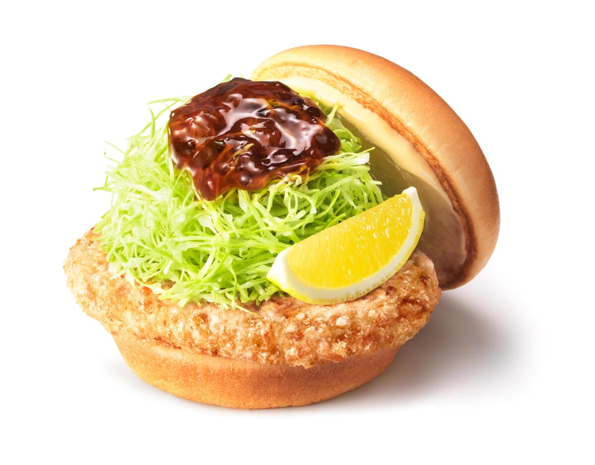 和風旨（うま）だれのとり竜田（たつた）バーガー ～くし切りレモン添え～